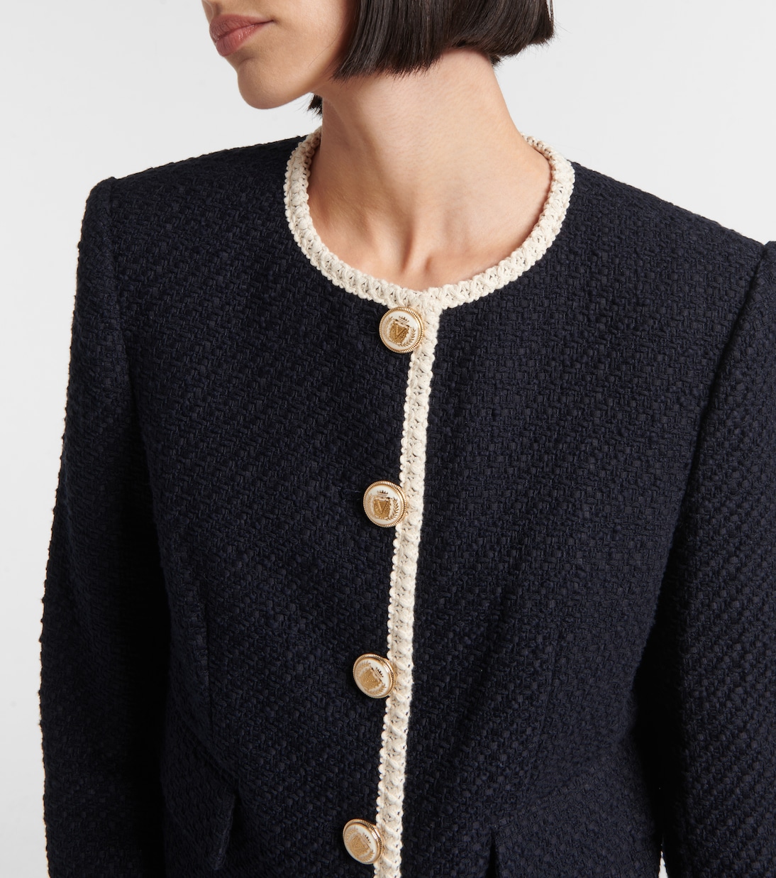 Chaqueta Mabel cropped de tweed | Veronica Beard
