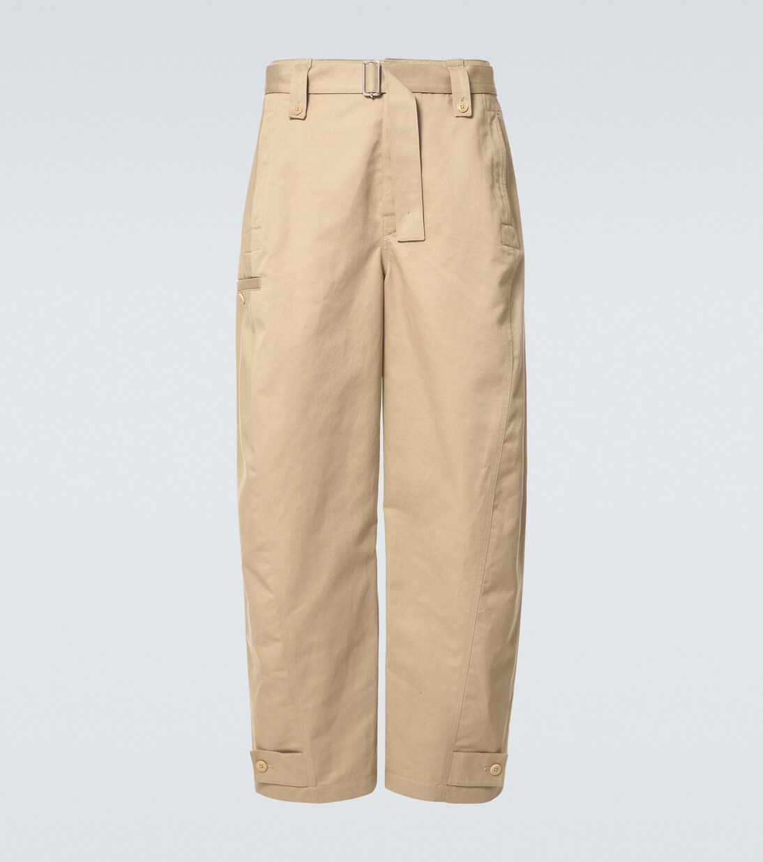 Twisted cotton and linen twill pants | Lemaire