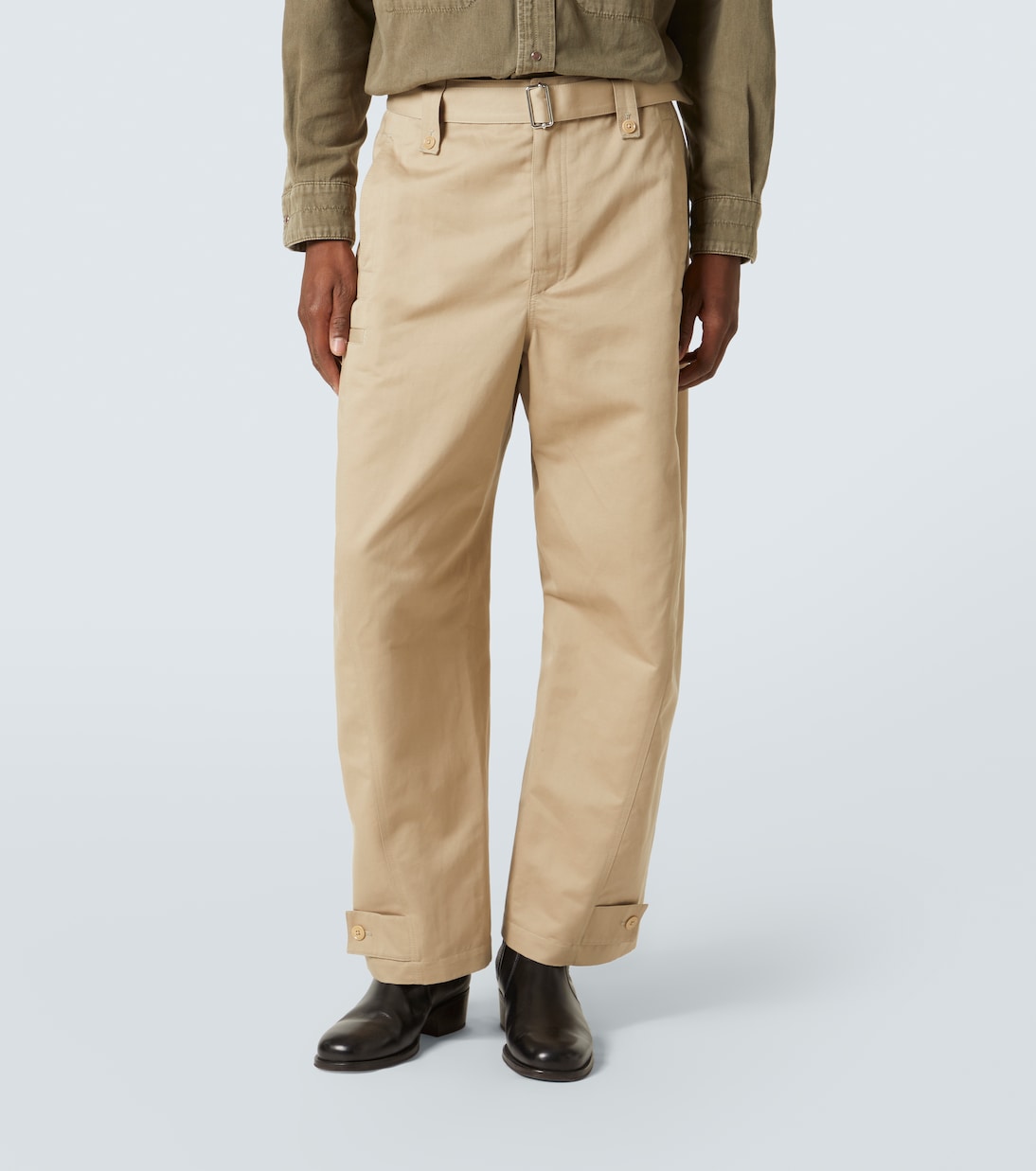 Twisted cotton and linen twill pants | Lemaire