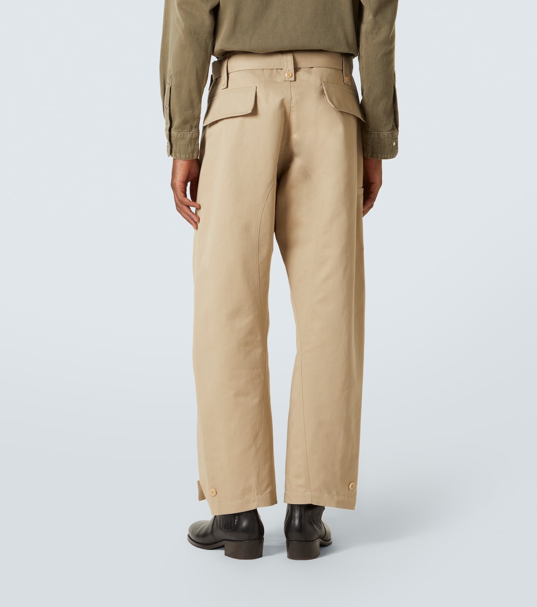 Twisted cotton and linen twill pants | Lemaire