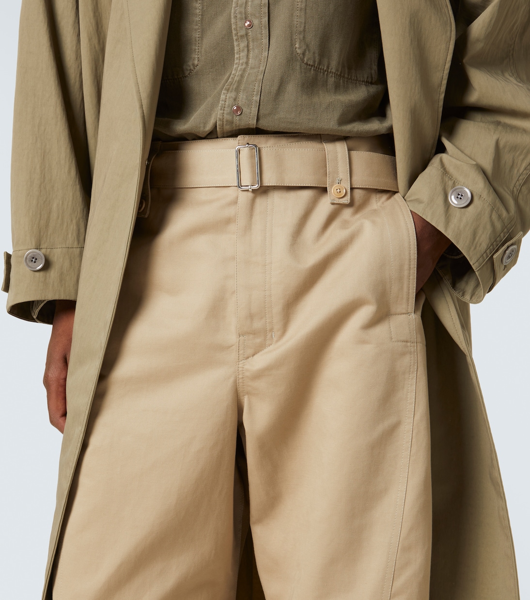 Twisted cotton and linen twill pants | Lemaire