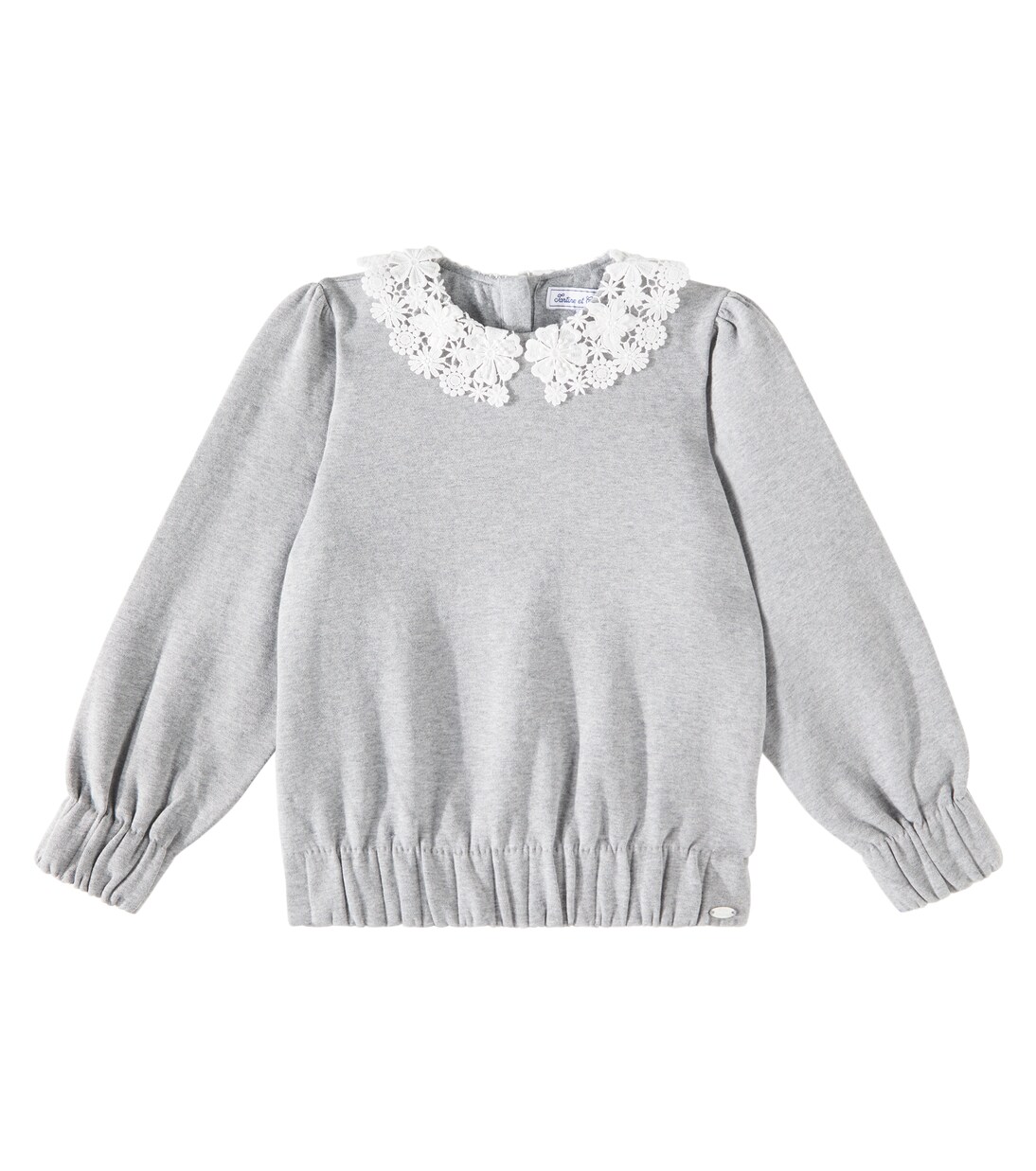 Embroidered cotton jersey sweatshirt | Tartine et Chocolat