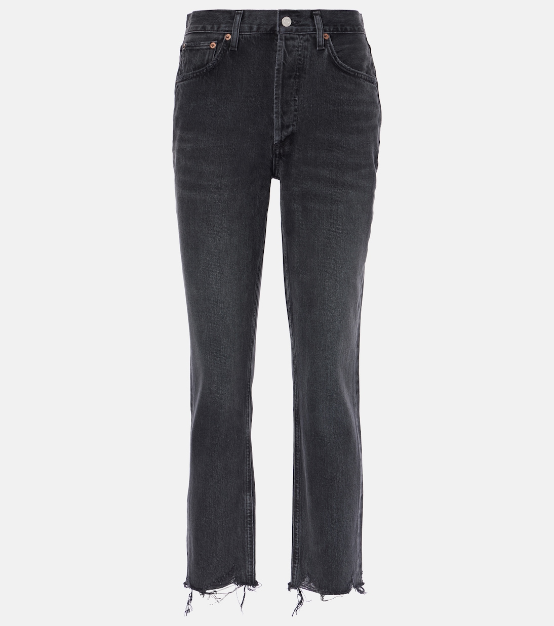 High-Rise Cropped Straight Jeans Riley | Agolde
