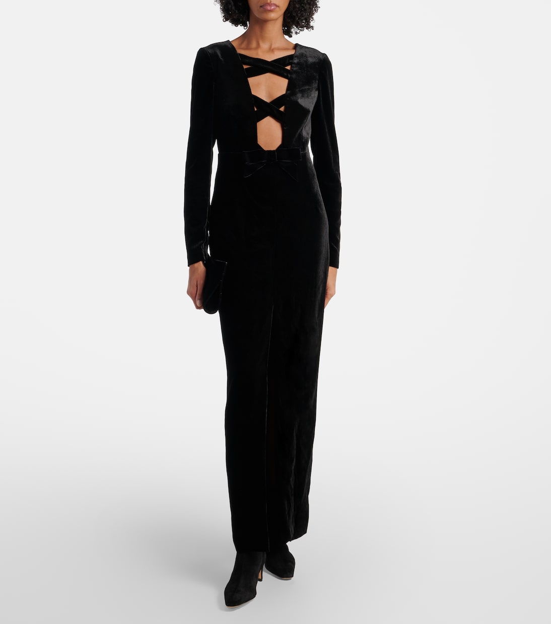 Maxikleid aus Samt | Alessandra Rich