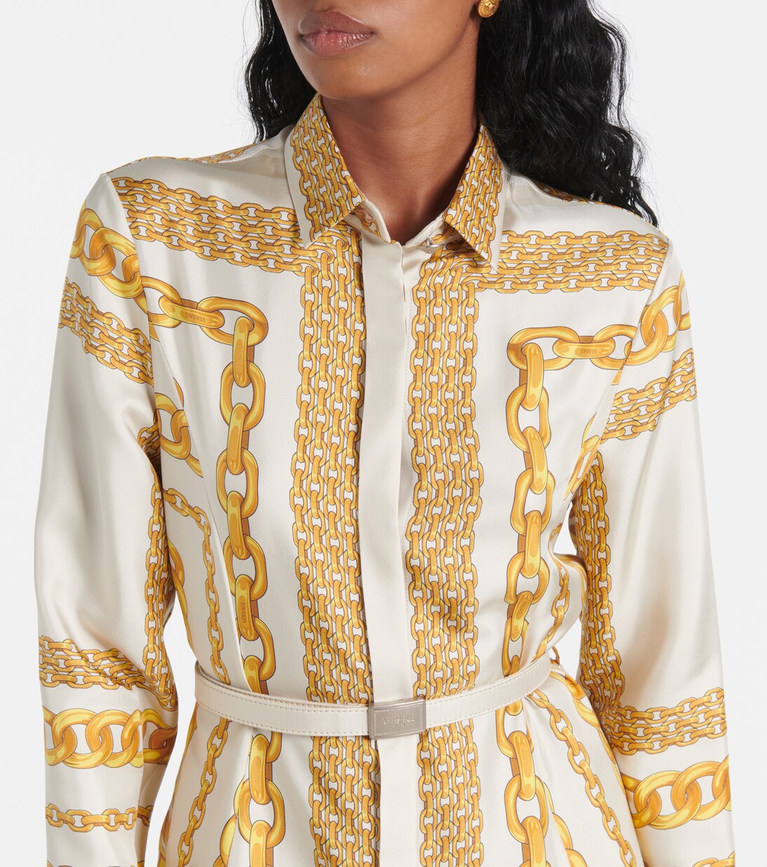 Hemdblusenkleid Versace Treasure aus Seiden-Twill | Versace