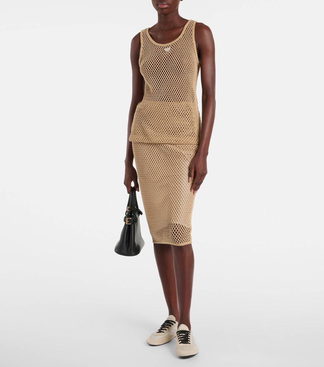 钩编中长半身裙 | Prada