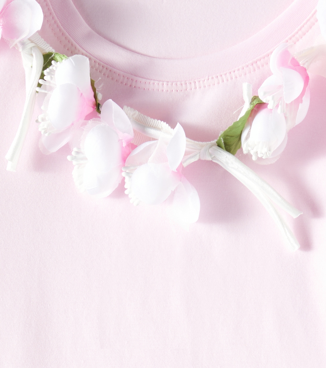 Camiseta de algodón con apliques florales | Monnalisa