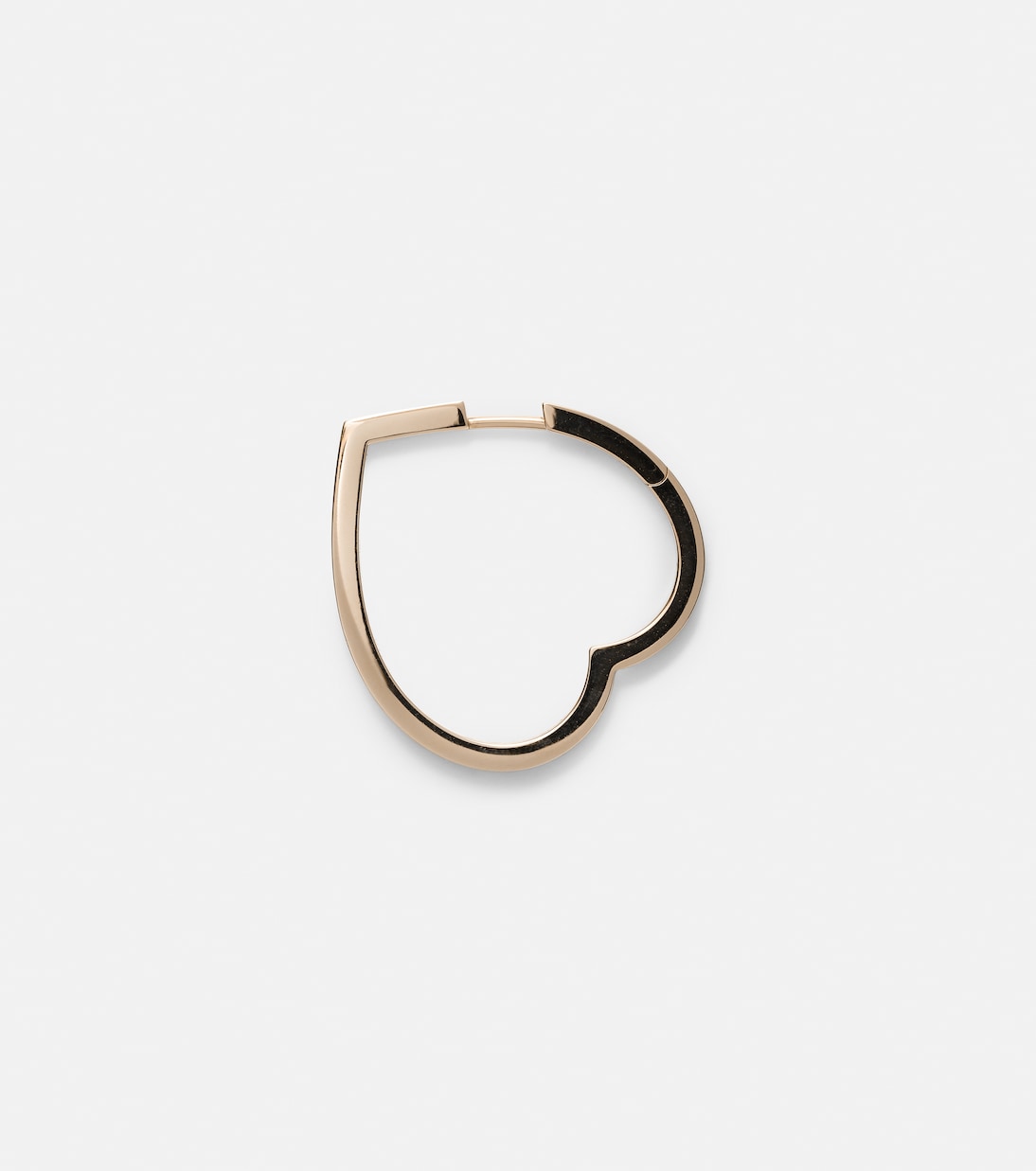 Antifer Heart Large 18kt rose gold single hoop earring with diamonds | Repossi