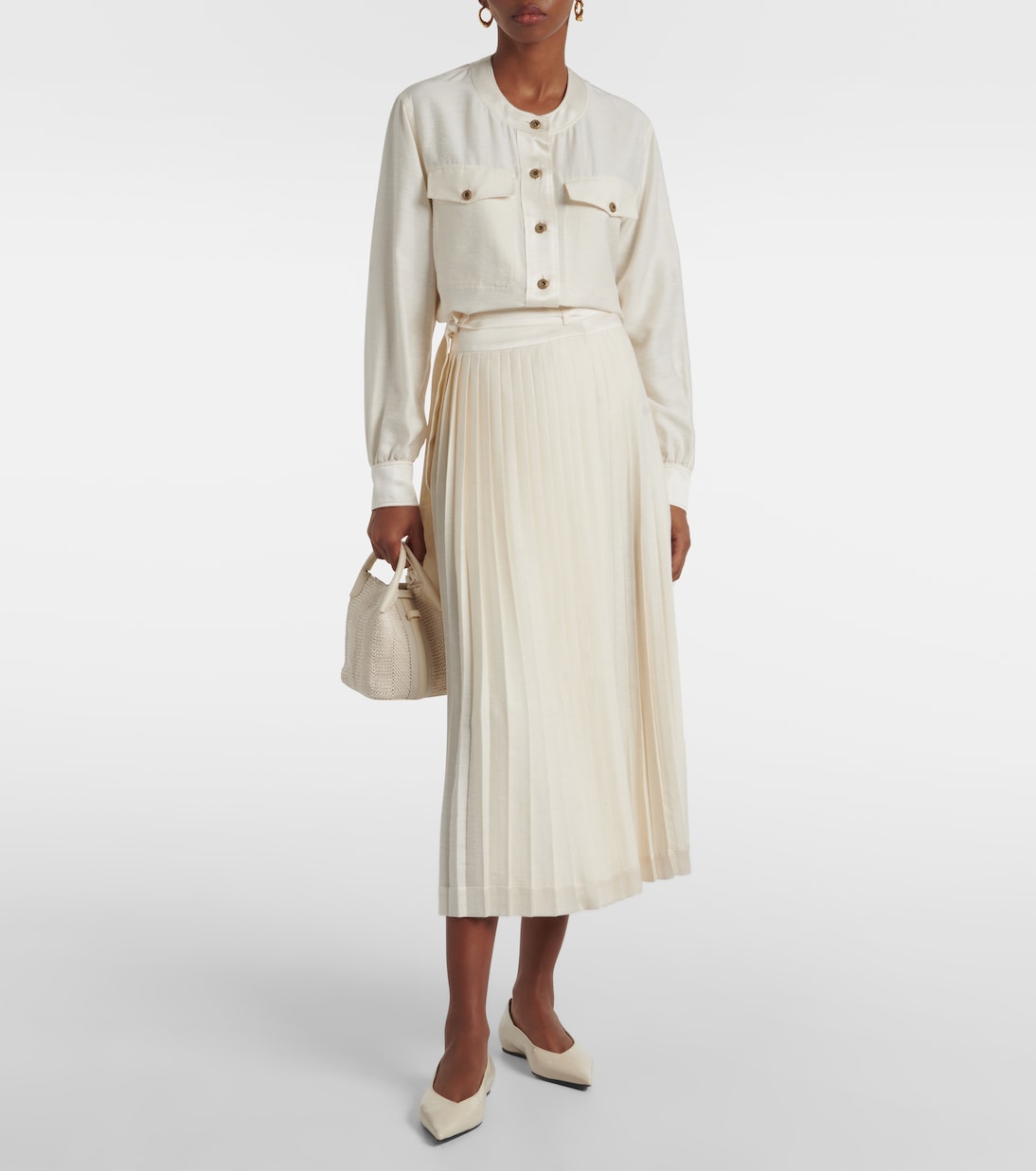 Blusa Quincy in shantung di seta | Loro Piana