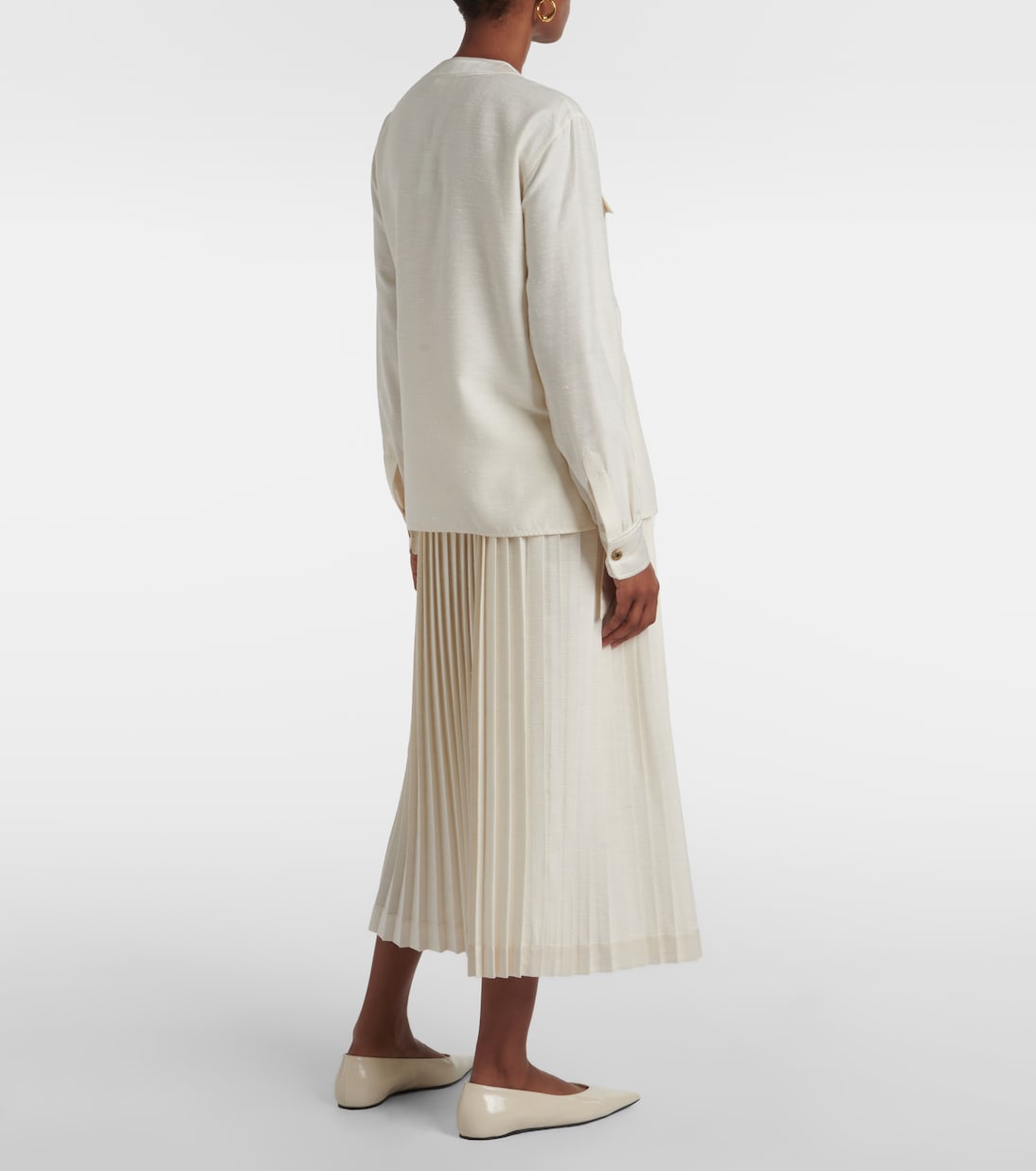 Blusa Quincy in shantung di seta | Loro Piana