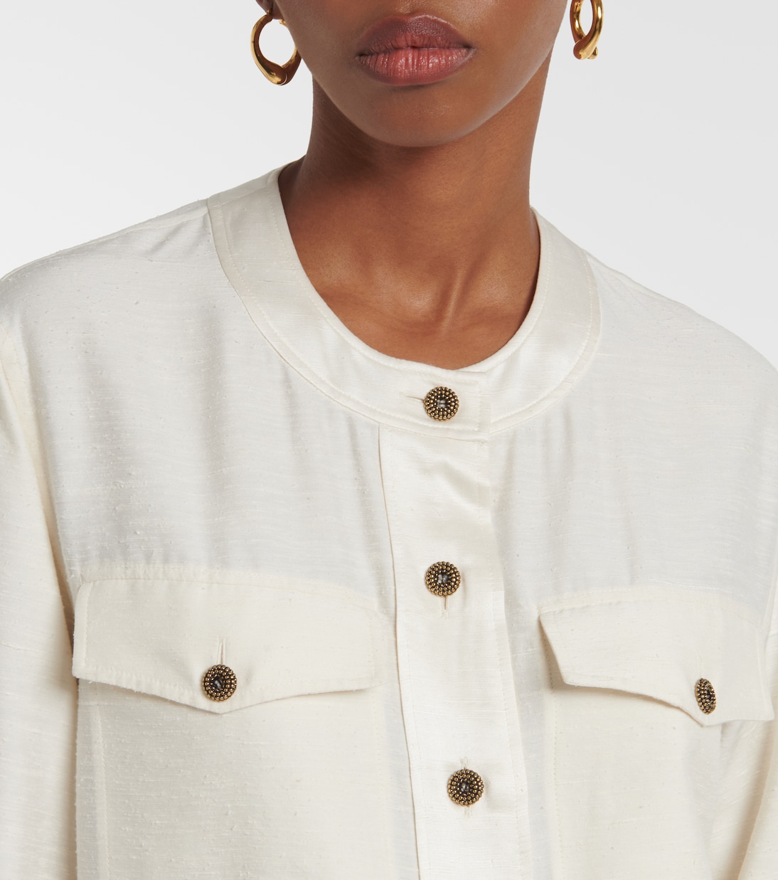 Blusa Quincy in shantung di seta | Loro Piana