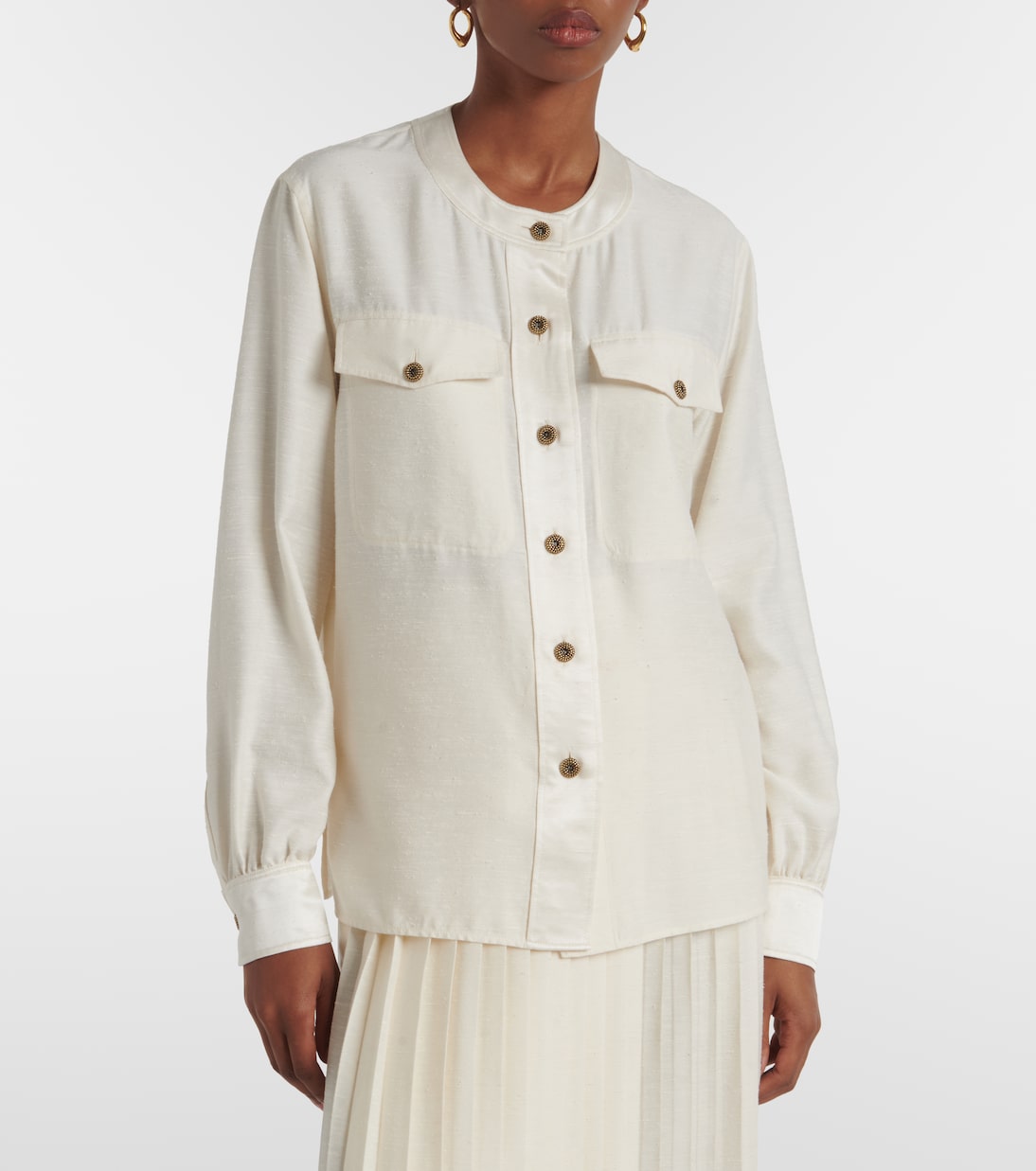 Blusa Quincy in shantung di seta | Loro Piana