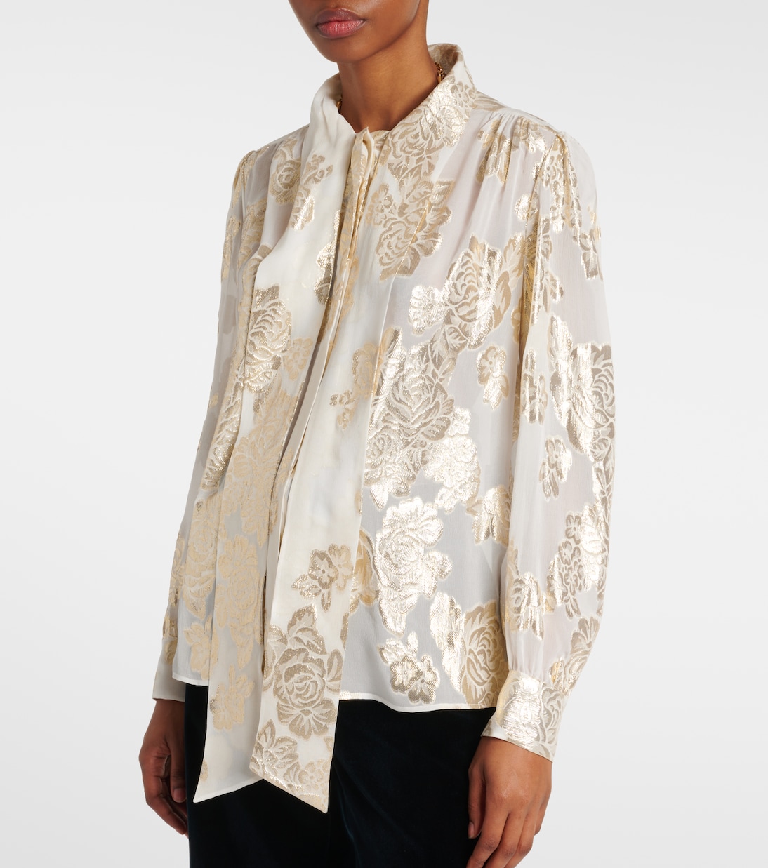 Bluse aus einem Seidengemisch mit Fil Coupé | Chloé