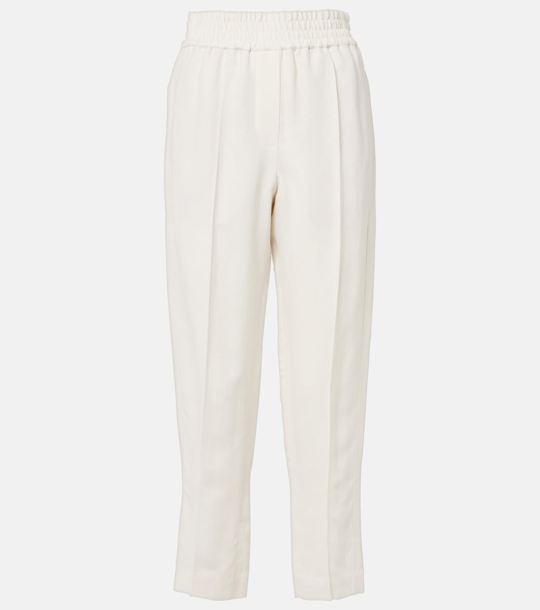 Pantalones tapered de sarga | Brunello Cucinelli