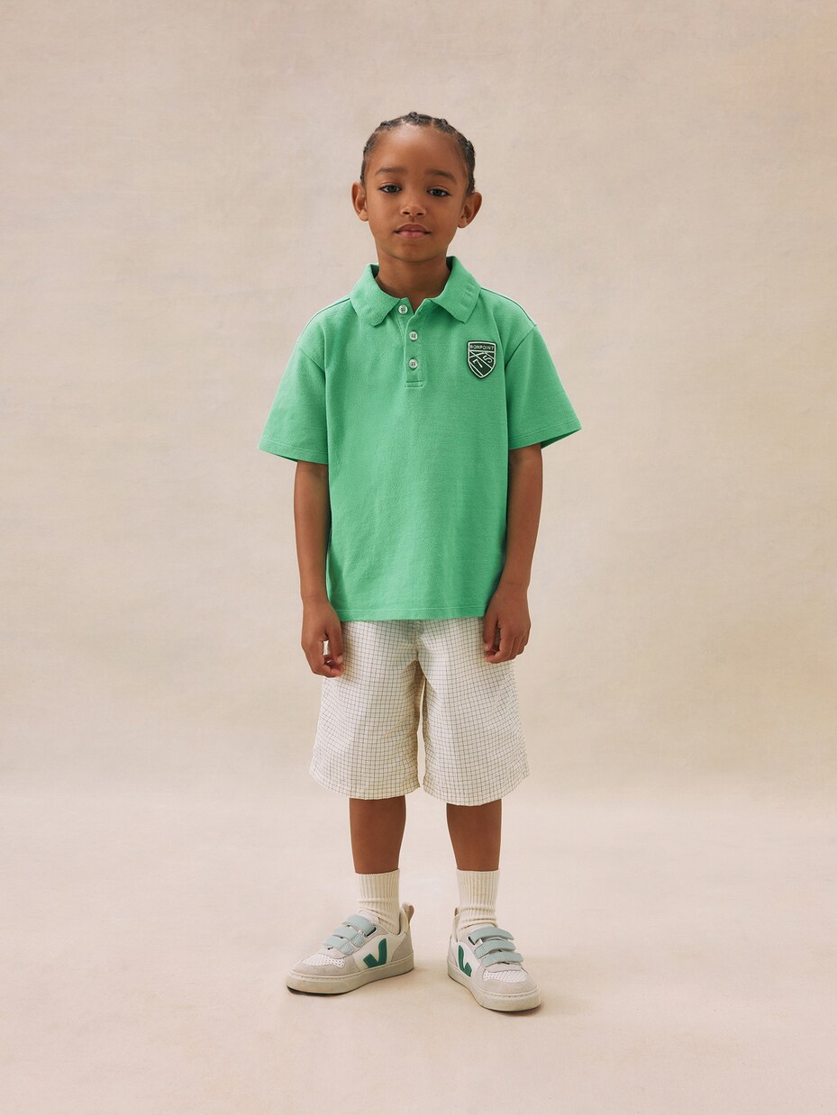 Elian logo cotton piqué polo shirt | Bonpoint