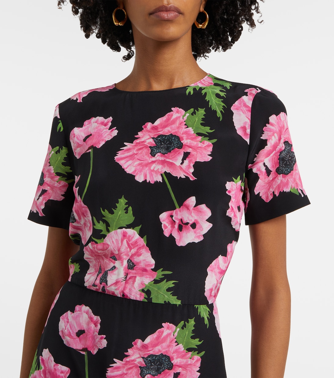 Robe Iconic en soie à fleurs | Stella McCartney