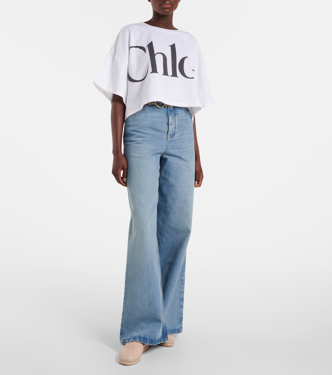 Isla logo leather espadrilles | Chloé