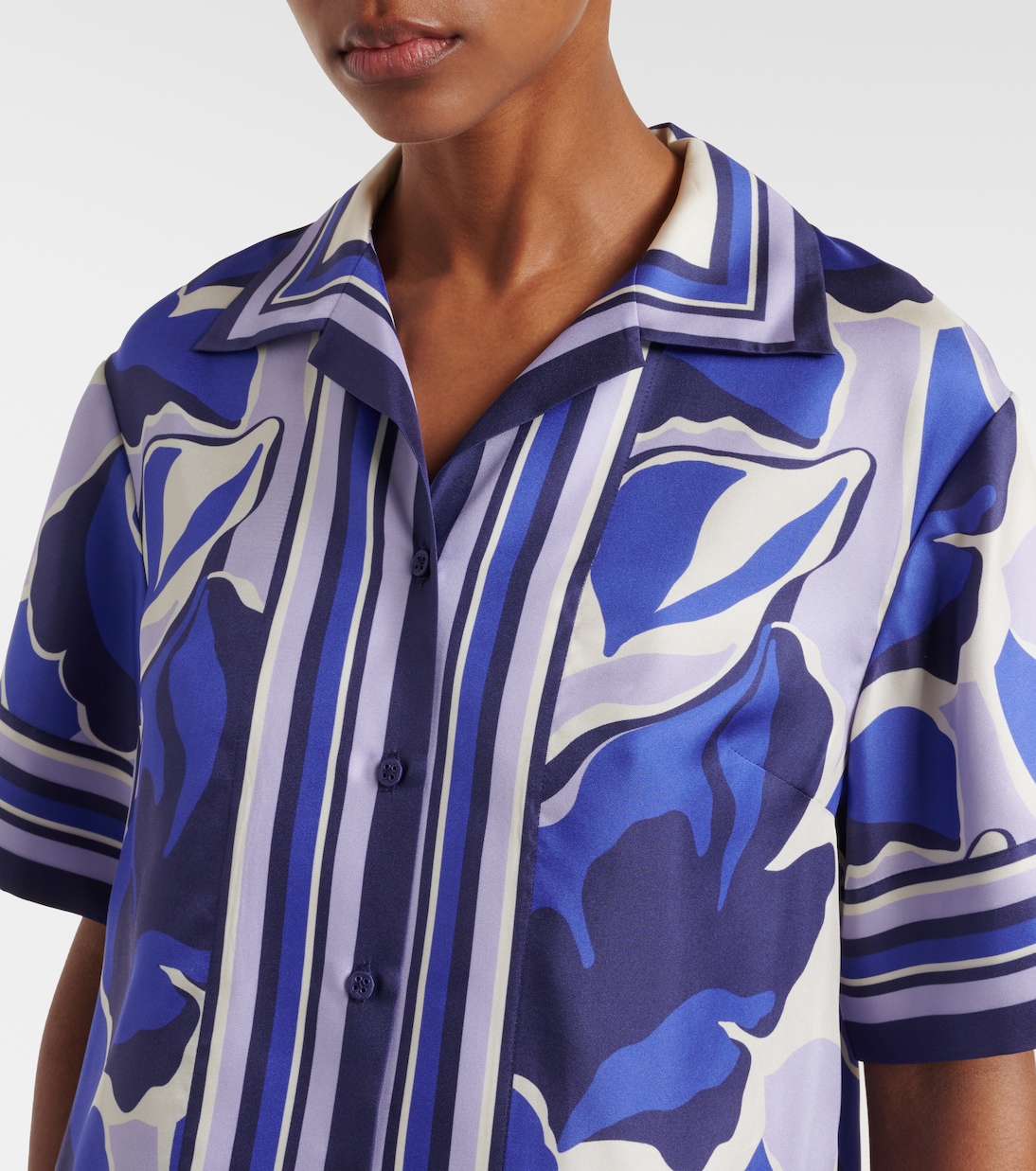 Bedrucktes Hemd Paros aus Seide | Rebecca Vallance