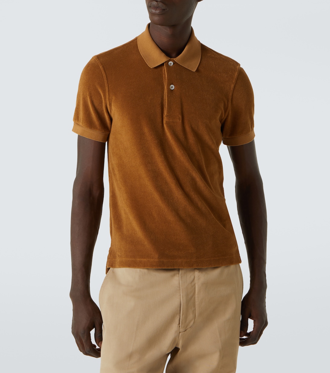 Polo de rizo de mezcla de algodón | Tom Ford