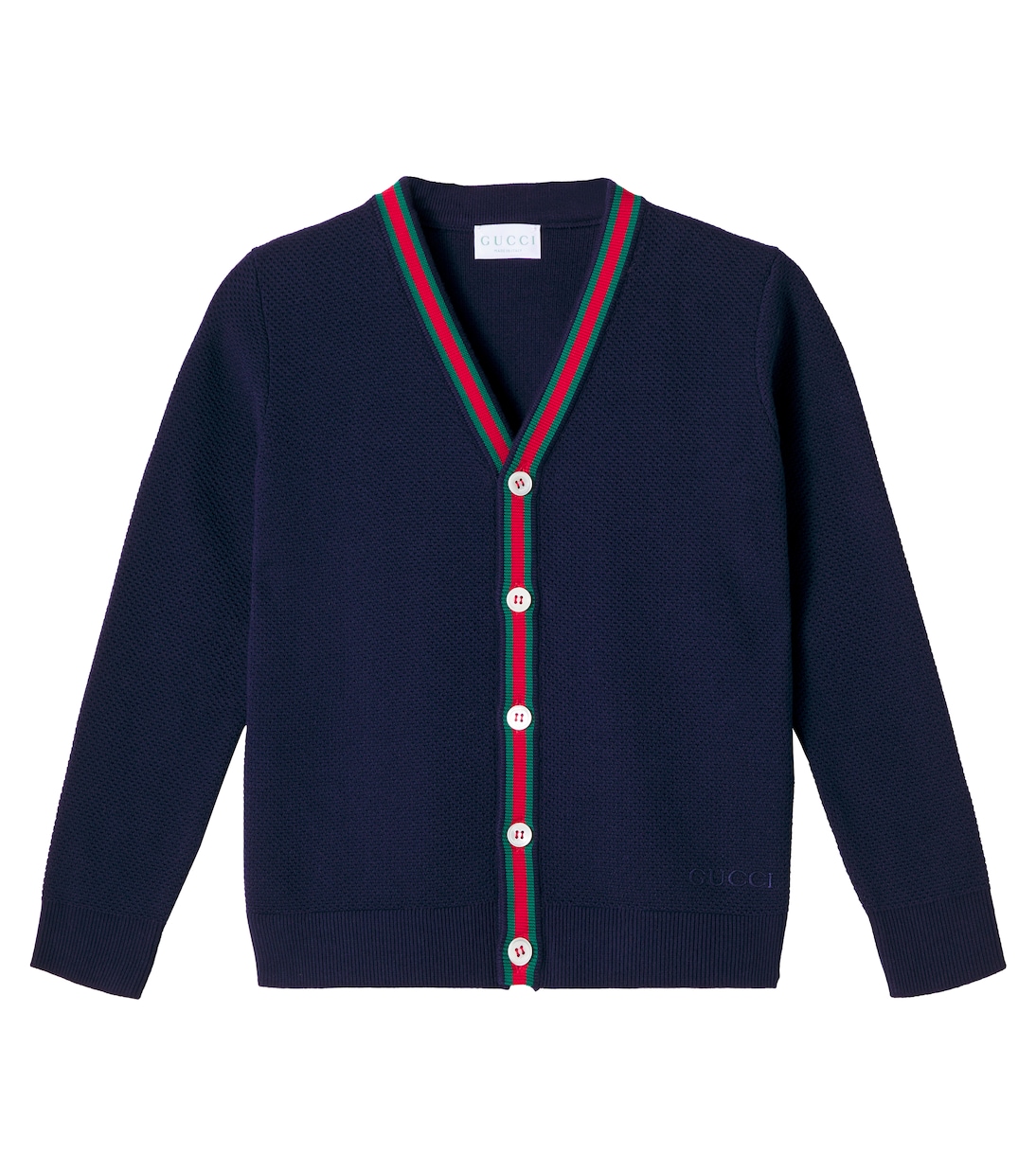 Cárdigan en mezcla de algodón con Web | Gucci Kids