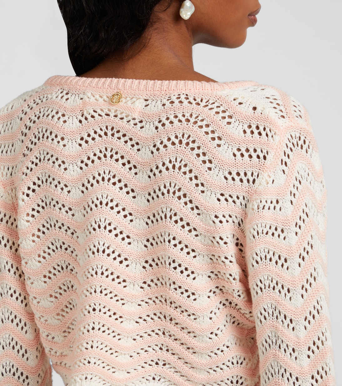 Top raccourci Miana rayé en coton mélangé | Bananhot