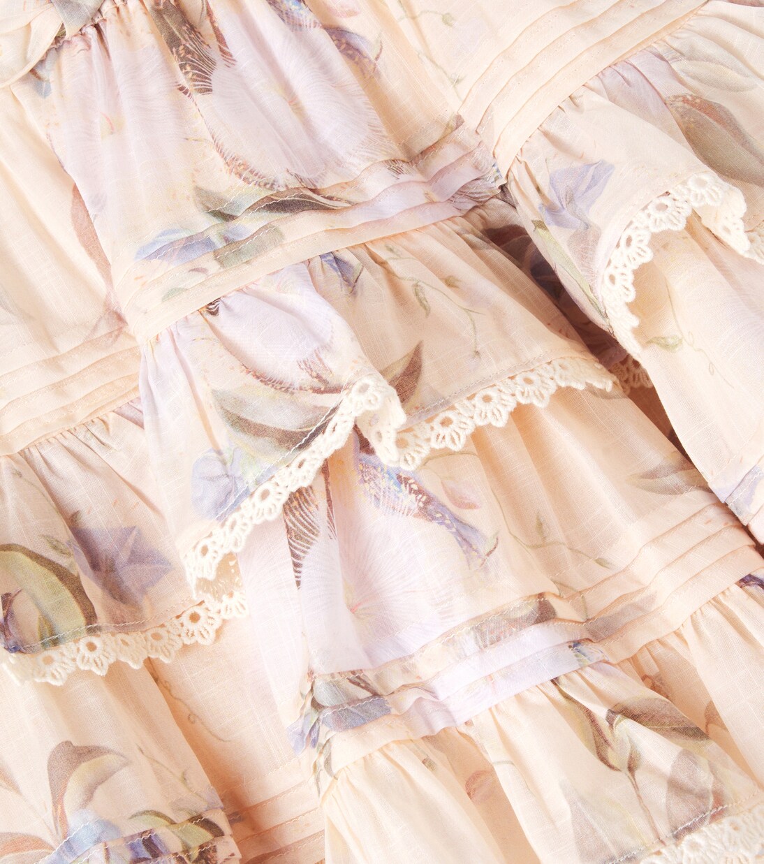 Cascadian floral tiered cotton skirt | Zimmermann Kids