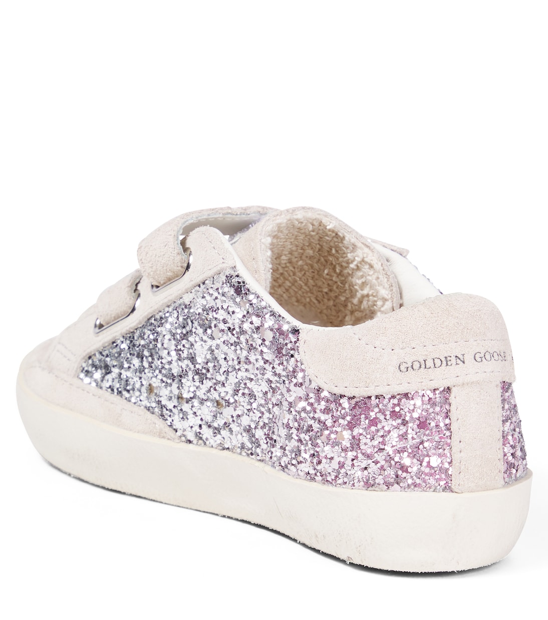 Old School glitter and suede sneakers  | Golden Goose Kids