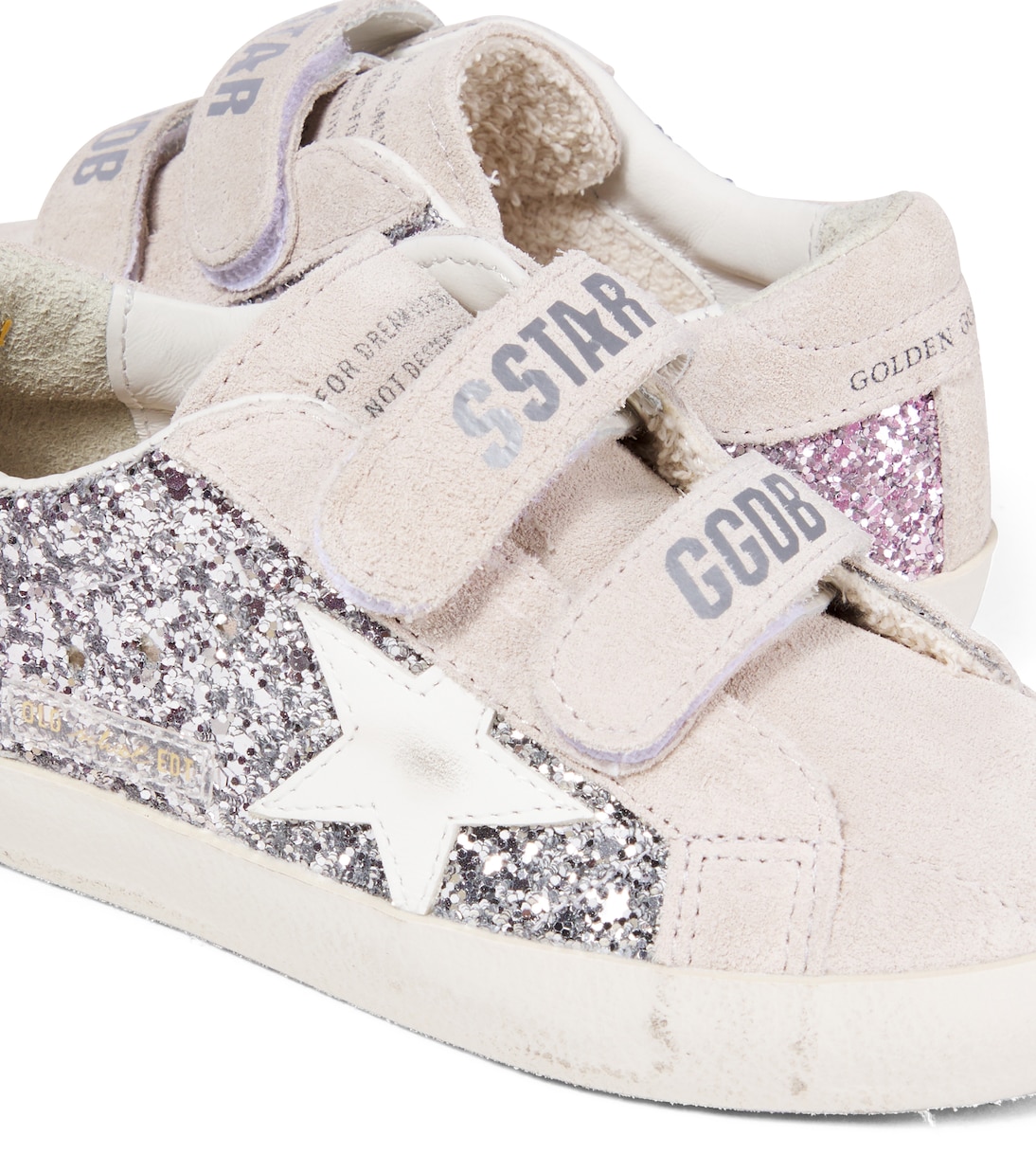 Old School glitter and suede sneakers  | Golden Goose Kids