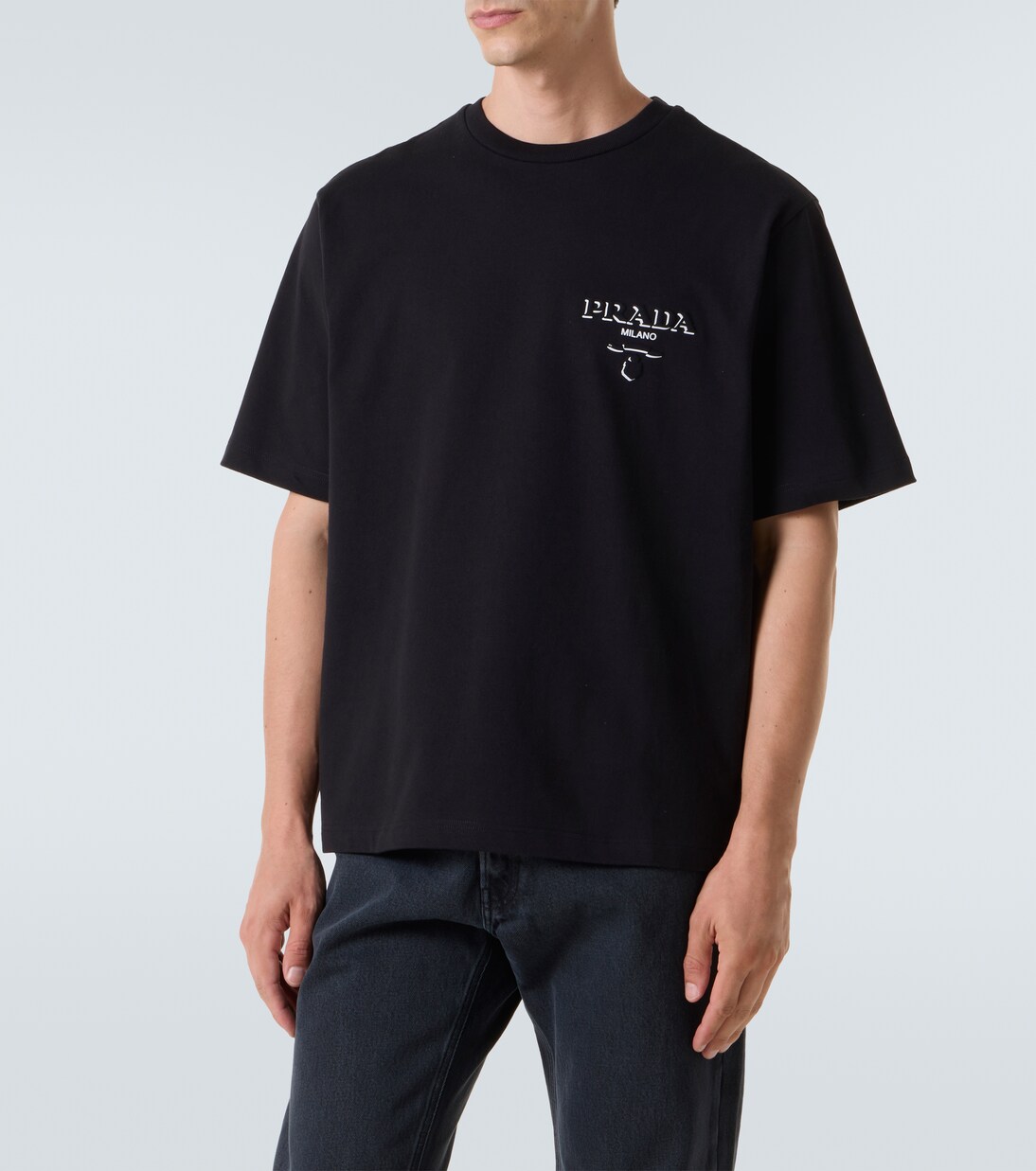 T-shirt en coton à logo | Prada
