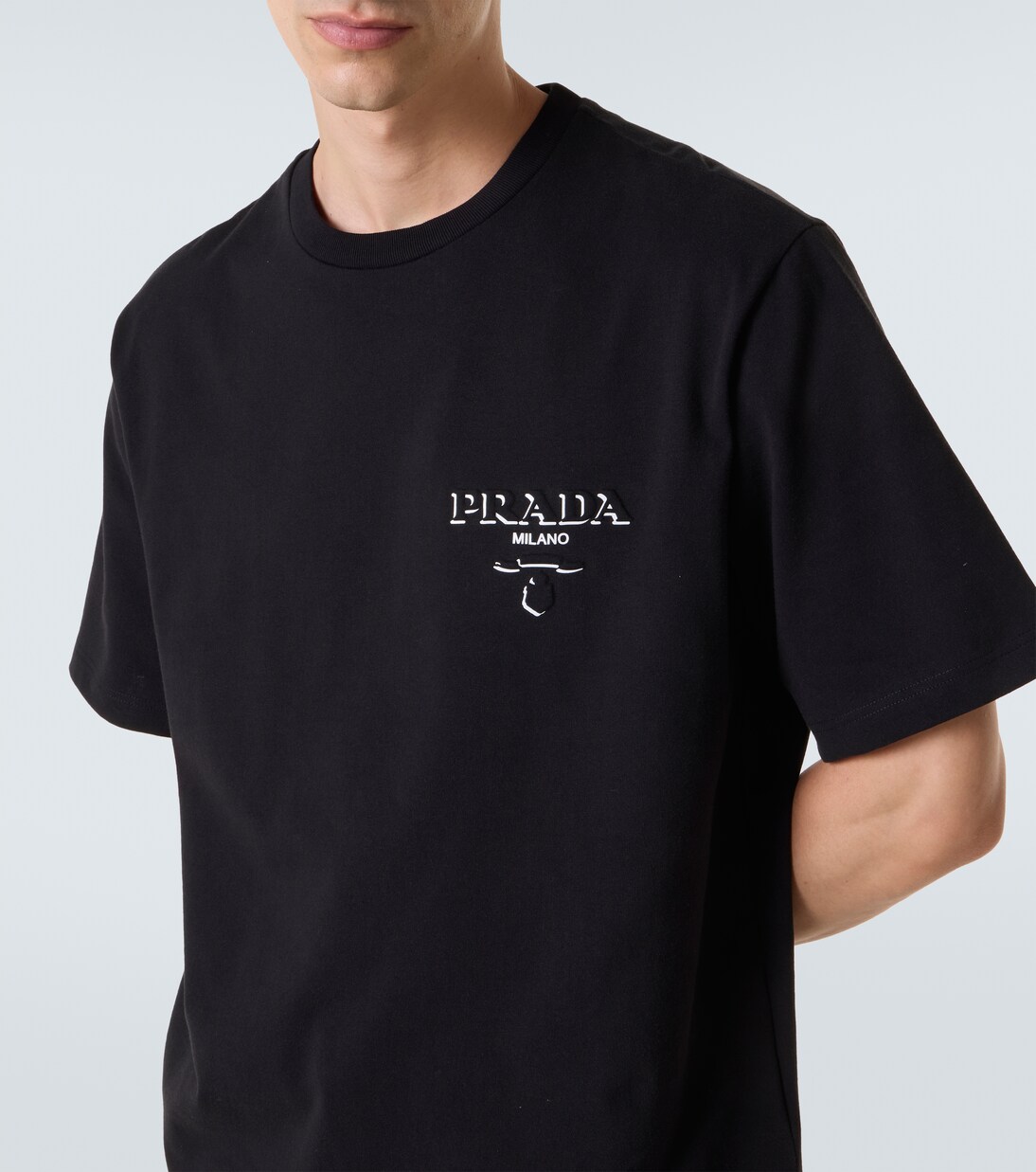 T-shirt en coton à logo | Prada