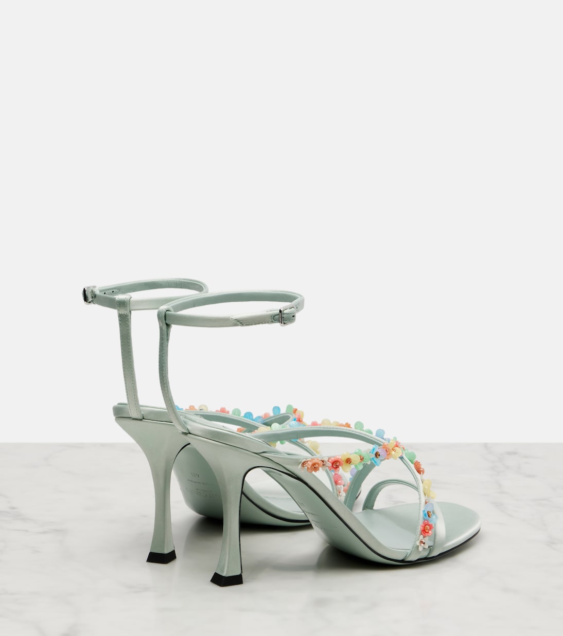 Sandalen Blanche 90 aus Satin | Jimmy Choo