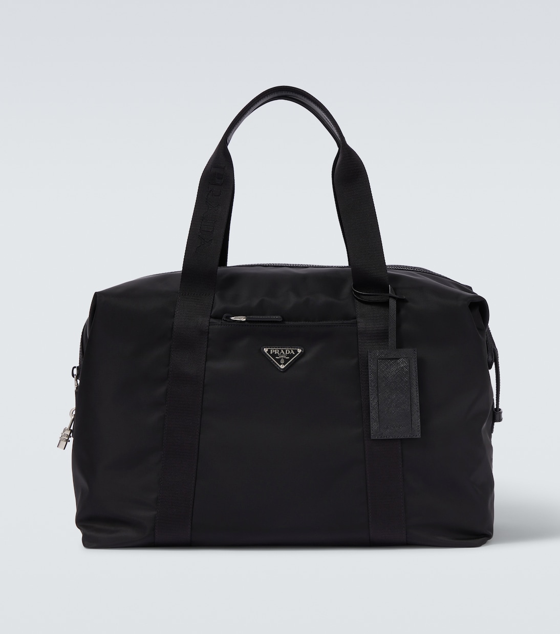 Weekender aus Re-Nylon mit Lederbesatz | Prada