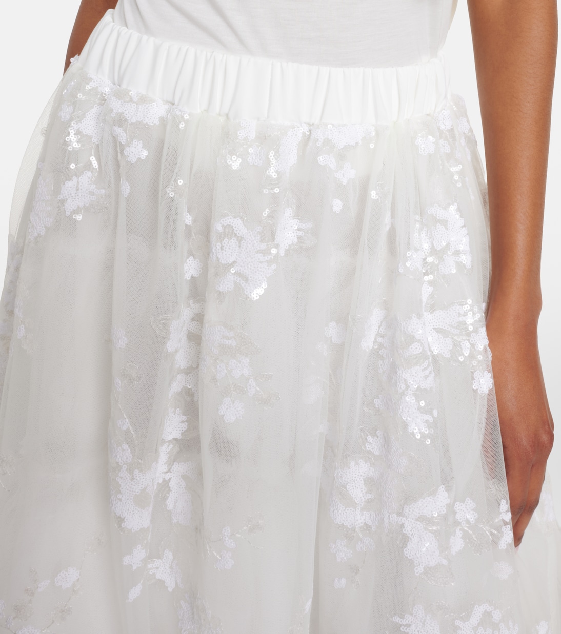 Midirock aus Tüll mit Pailletten | Simone Rocha