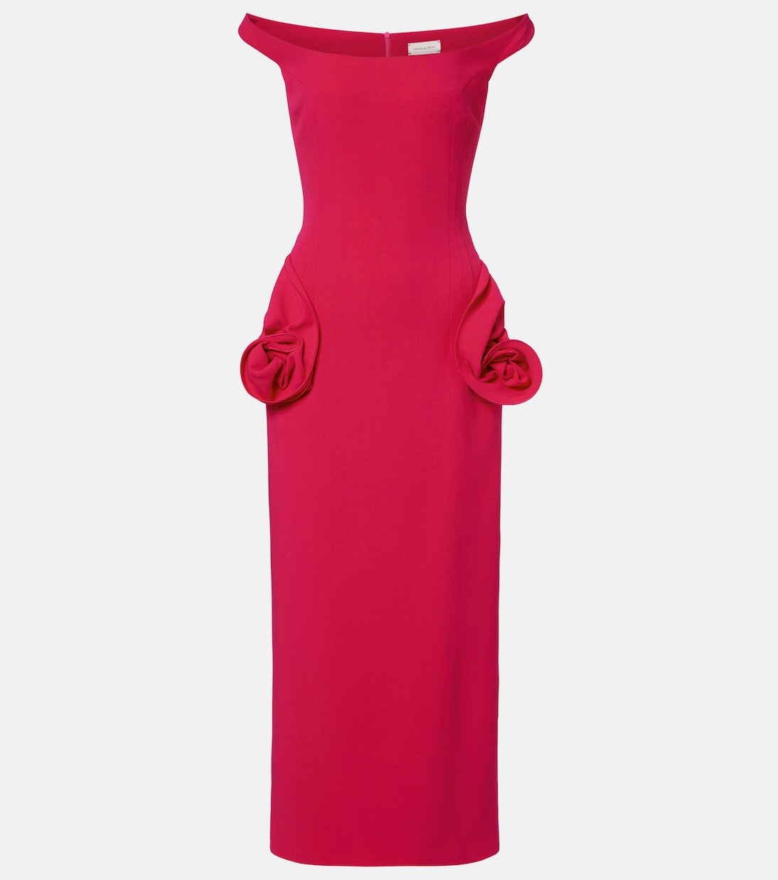 Floral-appliqué off-shoulder cocktail dress | Magda Butrym