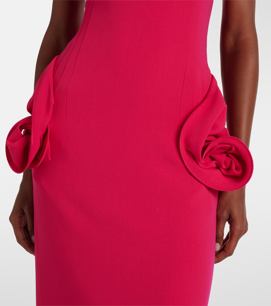 Floral-appliqué off-shoulder cocktail dress | Magda Butrym