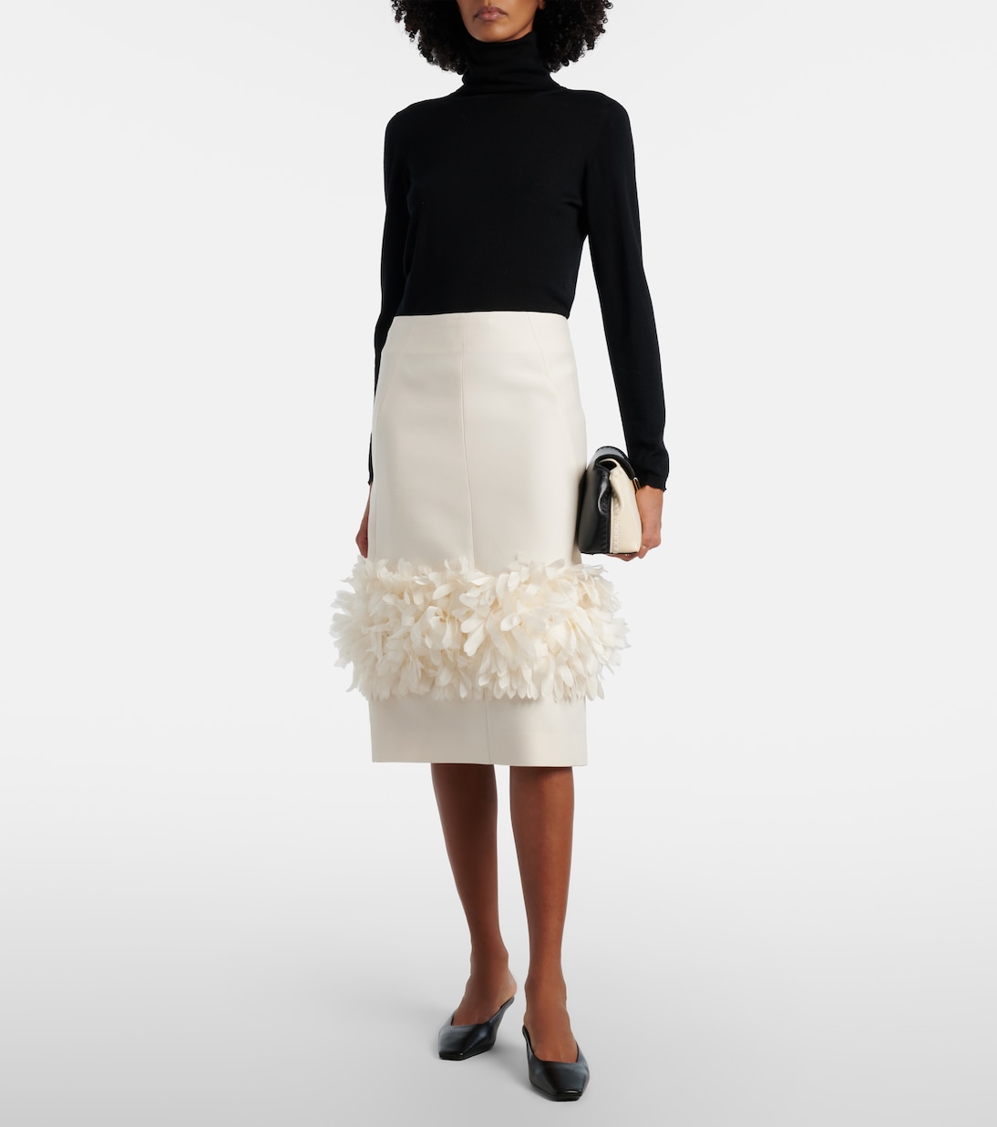 Gonna midi Petal in lana e seta | Toteme