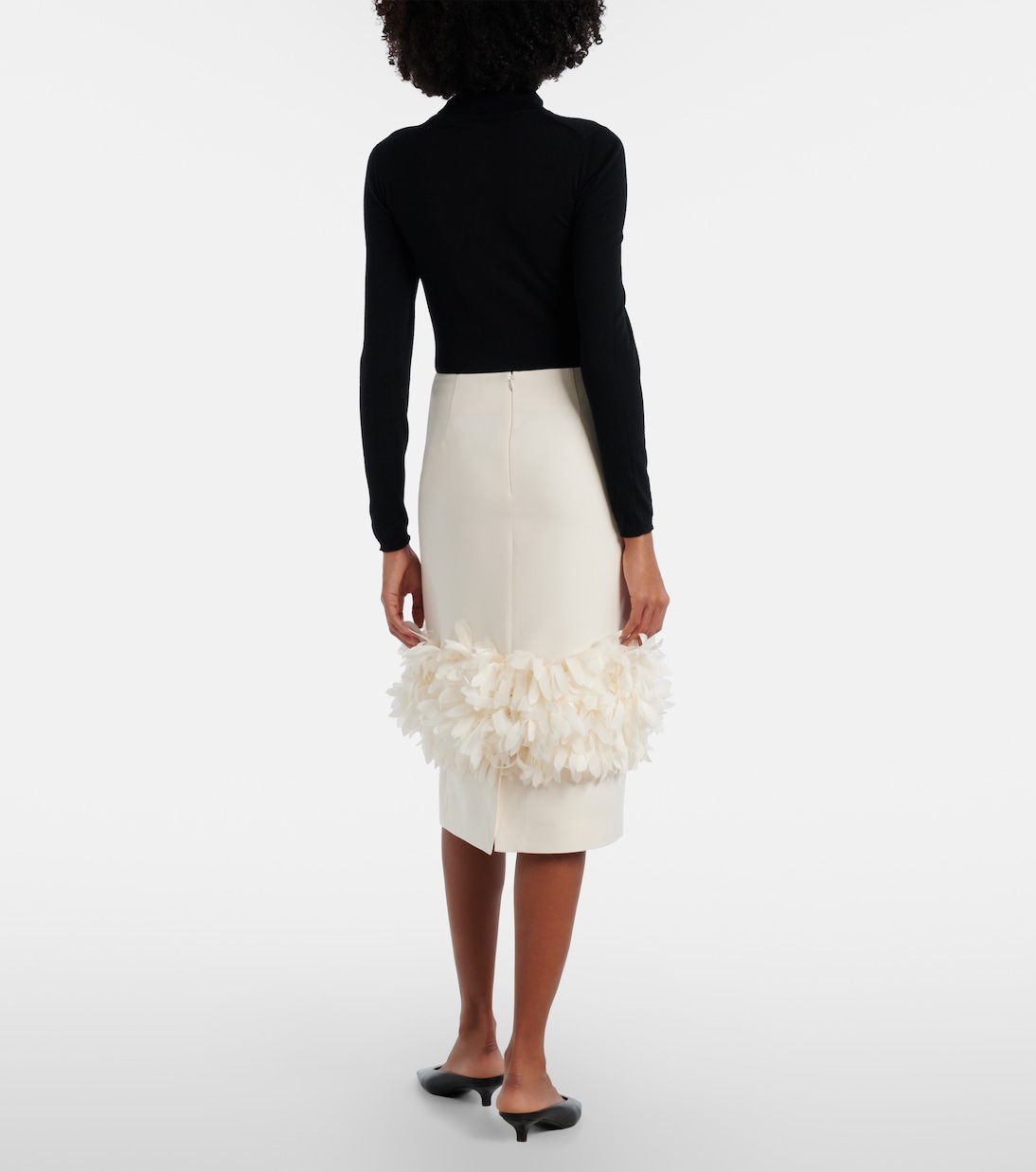 Gonna midi Petal in lana e seta | Toteme