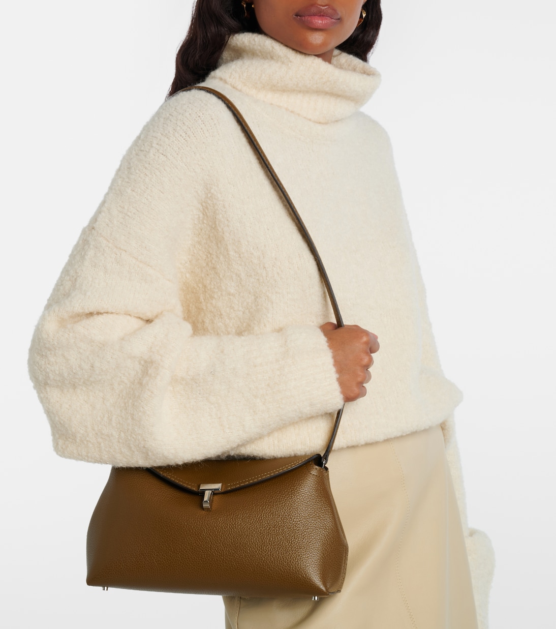 T-Lock leather clutch | Toteme