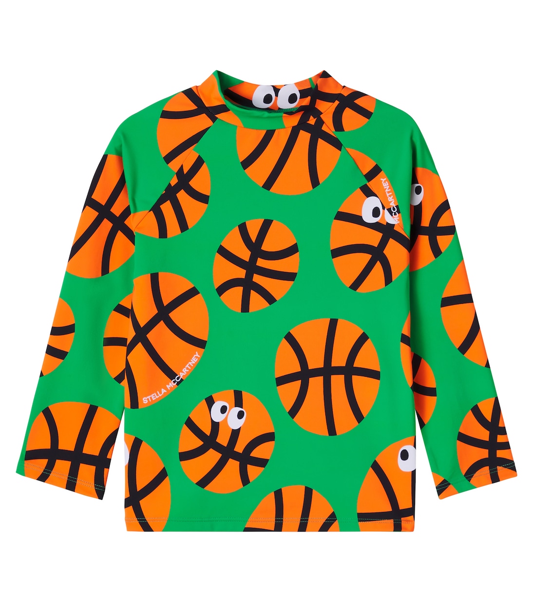 Basketballs printed jersey rashguard top | Stella McCartney Kids