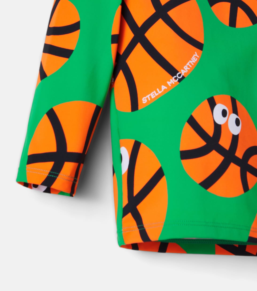 Basketballs printed jersey rashguard top | Stella McCartney Kids