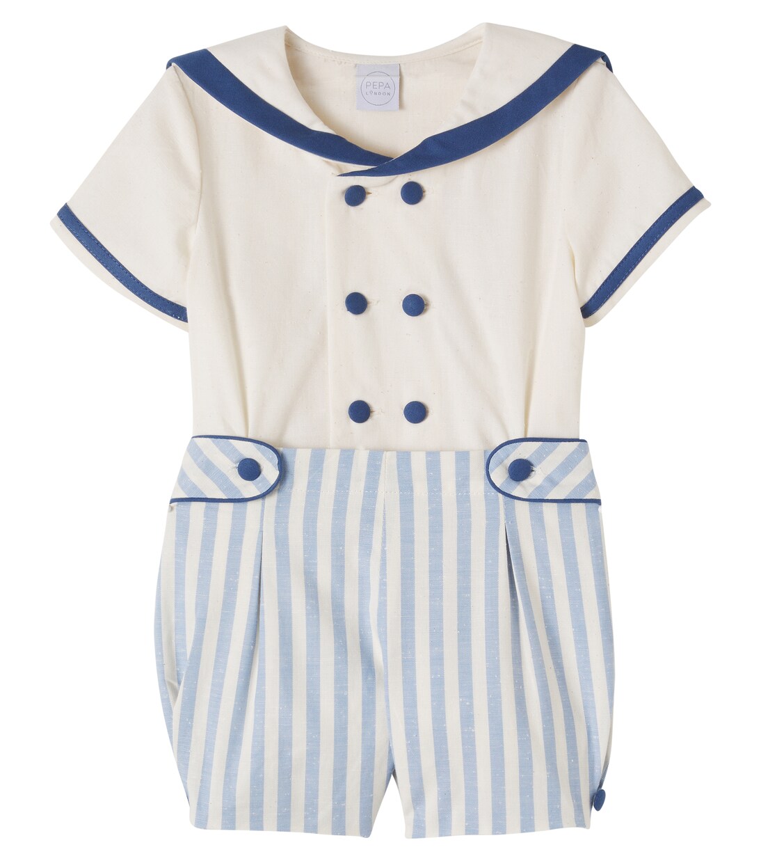 Baby striped cotton top and shorts set | Pepa London