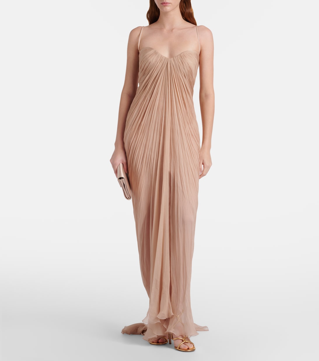 Victoria draped silk bustier gown | Maria Lucia Hohan