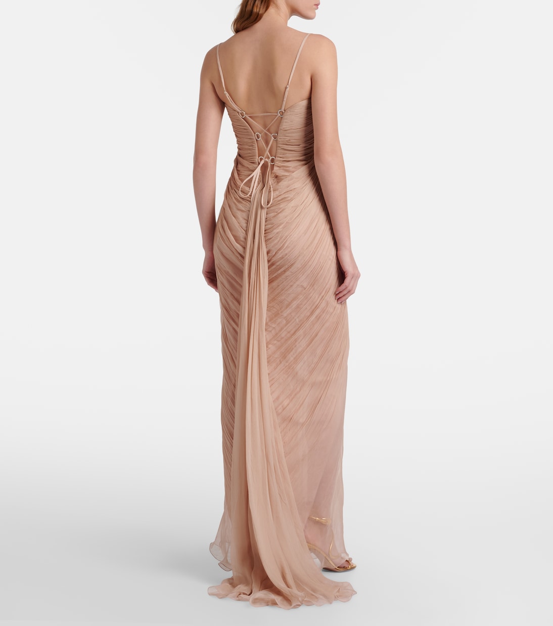 Victoria draped silk bustier gown | Maria Lucia Hohan