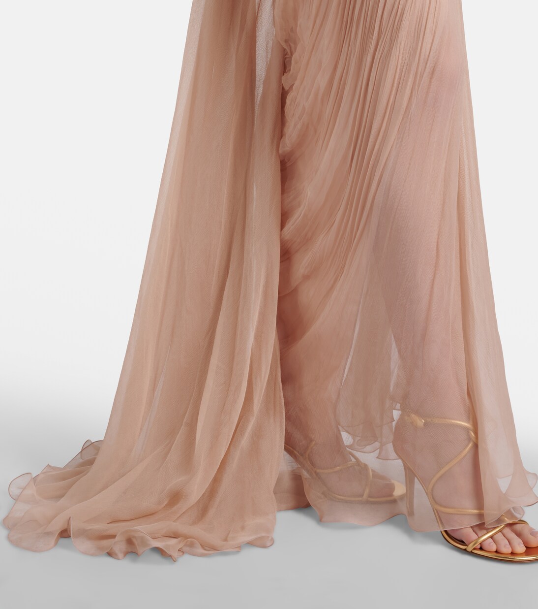 Victoria draped silk bustier gown | Maria Lucia Hohan