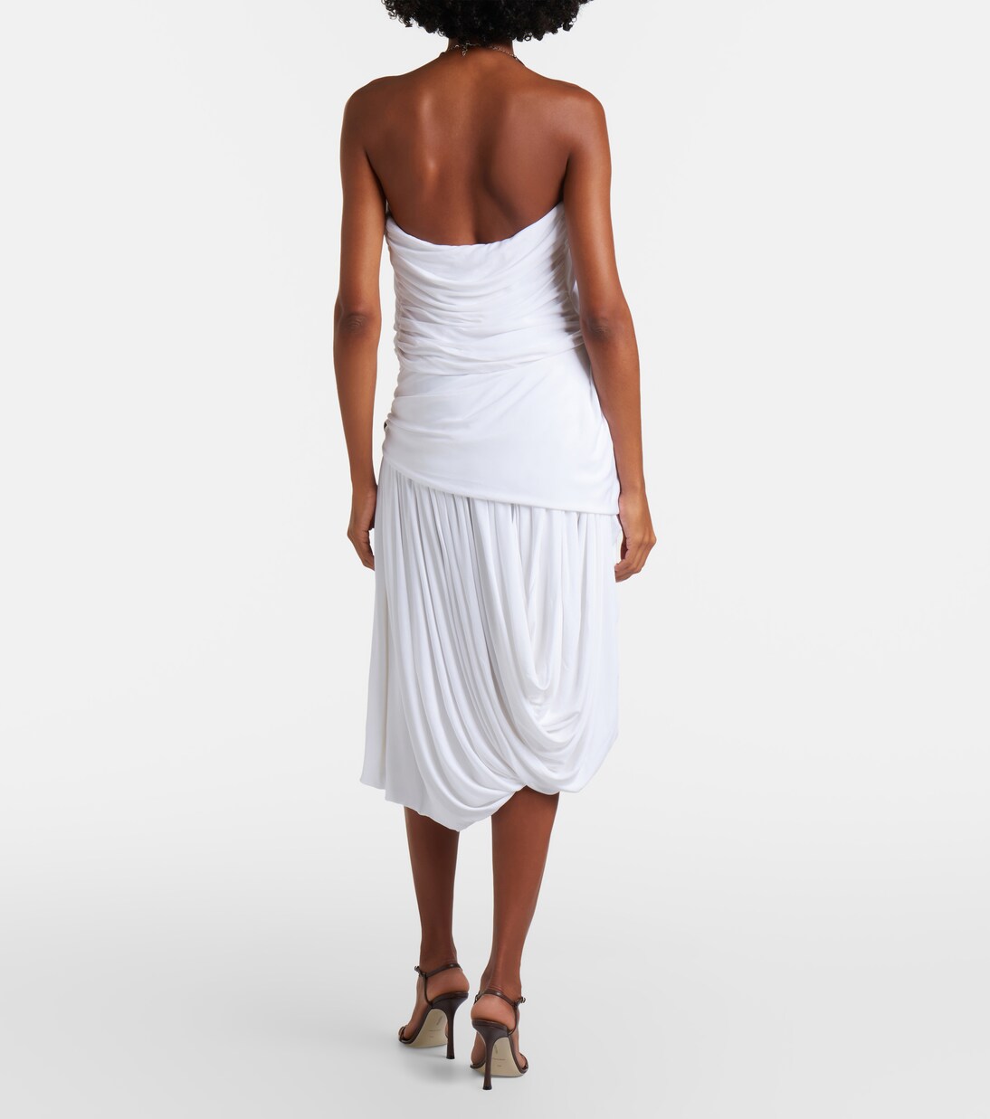 Chime asymmetric draped jersey midi dress | Christopher Esber