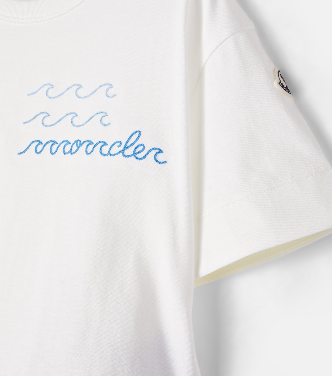 Besticktes T-Shirt aus Baumwoll-Jersey | Moncler Enfant