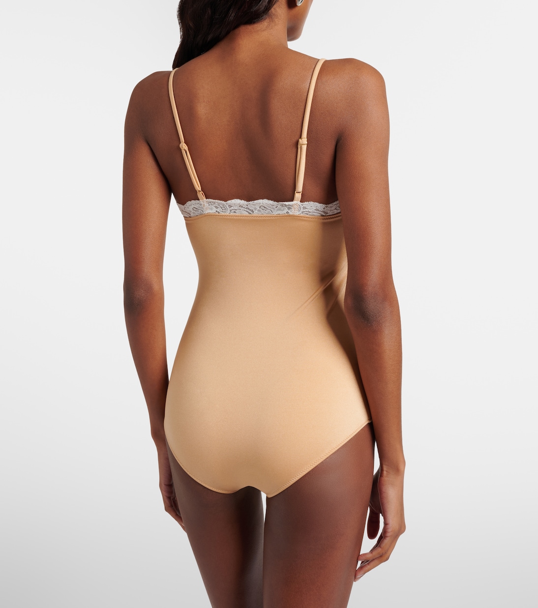 Bow-detail lace-trimmed bodysuit | Chloé