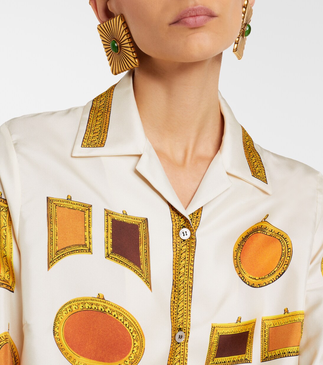 Chemise en soie à imprimé | Versace