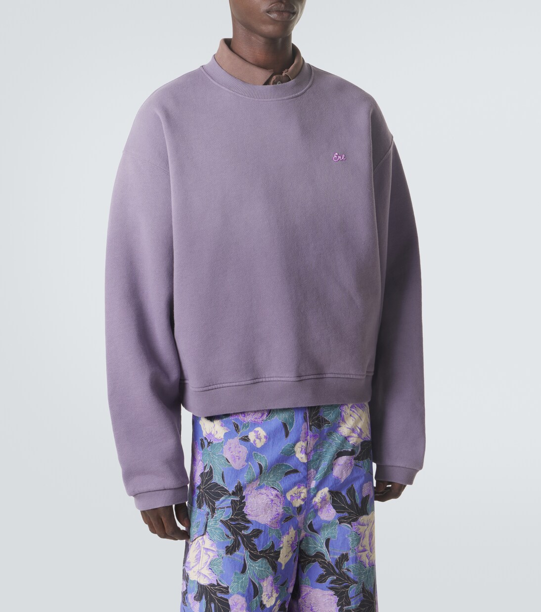 Felpa in cotone con logo | ERL