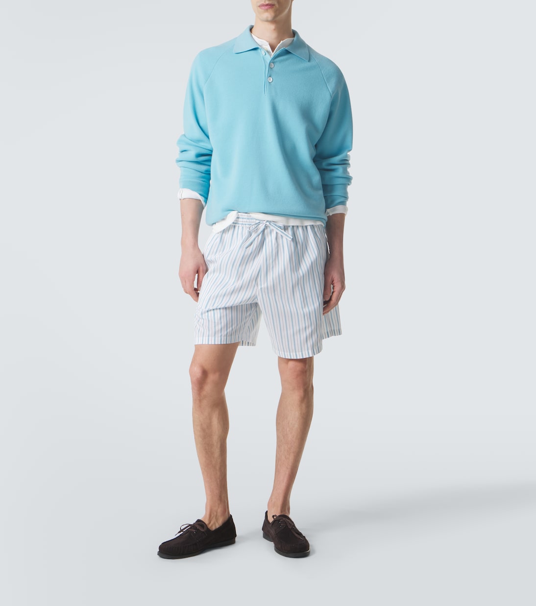 Julian striped silk and cotton shorts | Umit Benan